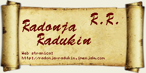 Radonja Radukin vizit kartica